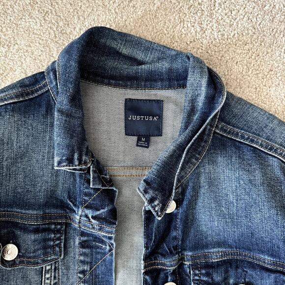 Just USA Jean Denim Jacket Women's Size Medium - Picture 3 of 4
